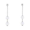 Orecchini pendenti Mikimoto in oro bianco,  perle e diamanti - 00pp thumbnail