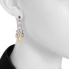 H. Stern small model pendants earrings in yellow gold,  colored stones and flèche d'amour quartz - Detail D1 thumbnail