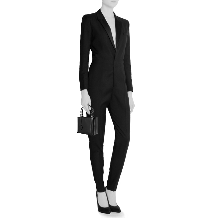 Dior Dior Malice small model handbag in black patent leather - Detail D1