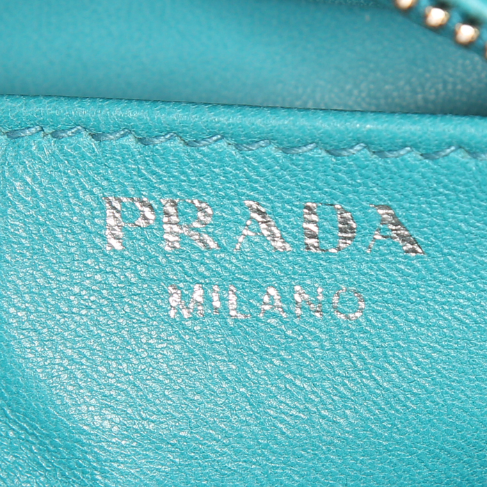 Borsa a tracolla Prada Inside Bag in pelle nera - Detail D4