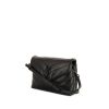 Borsa a tracolla Saint Laurent Toy Loulou in pelle trapuntata a zigzag nera - 00pp thumbnail
