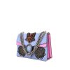 Gucci Dionysus bag worn on the shoulder or carried in the hand in blue and pink leather - 00pp thumbnail