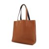 Hermes Double Sens shopping bag in gold and blue togo leather - 00pp thumbnail