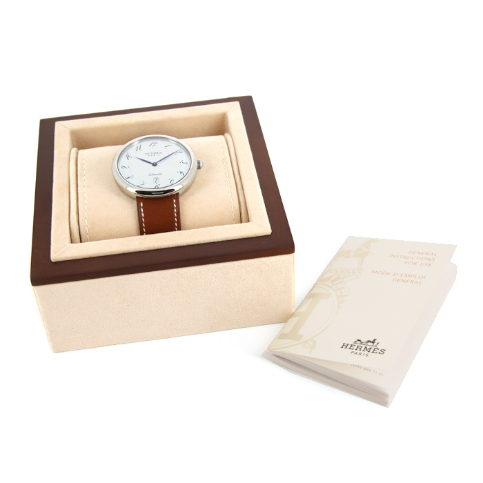Montre Hermes Arceau en acier Ref :  AR4.810 Vers  2000