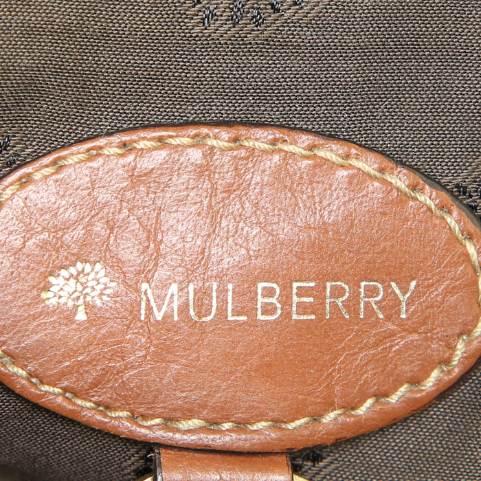 Mulberry Alexa medium model shoulder bag in brown leather - Detail D4