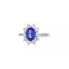 Bague Tiffany & Co en platine,  tanzanite et diamants - 00pp thumbnail