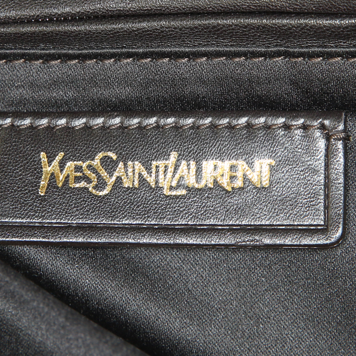 Yves Saint Laurent Muse large model handbag in burgundy leather - Detail D3
