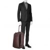 Louis Vuitton Pegase 55 cm soft suitcase in purple epi leather - Detail D1 thumbnail