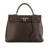 Hermes Kelly 35 cm handbag in brown togo leather - 360 thumbnail