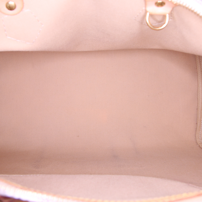 Borsa Louis Vuitton Speedy 35 in tela a scacchi e pelle naturale - Detail D2