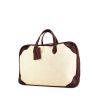 Borsa da viaggio Hermès Victoria in tela beige e pelle marrone - 00pp thumbnail