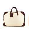 Hermès Victoria travel bag in beige canvas and brown leather - 360 thumbnail