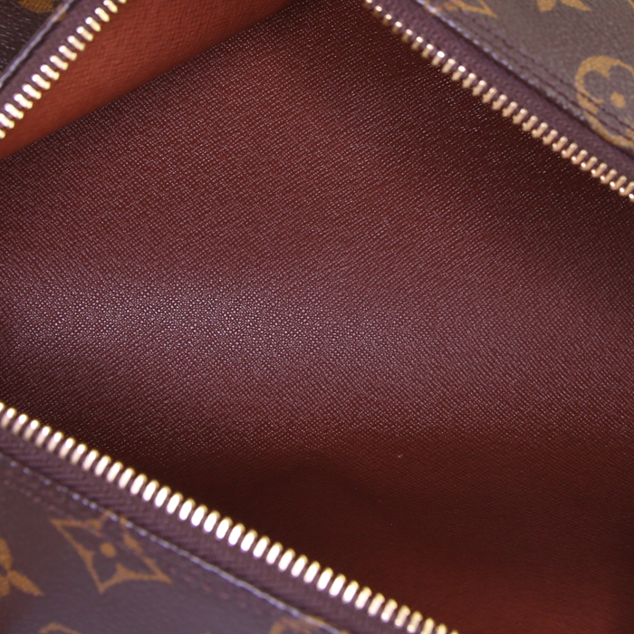 Louis Vuitton Papillon handbag in brown monogram canvas and natural leather - Detail D2