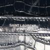 Borsa a tracolla Saint Laurent Sunset in pelle blu simil coccodrillo - Detail D4 thumbnail