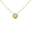 Fred Pain de Sucre necklace in yellow gold,  diamonds and citrine - 00pp thumbnail