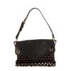 Saint Laurent Port-Royal handbag in black leather and black suede - 360 thumbnail