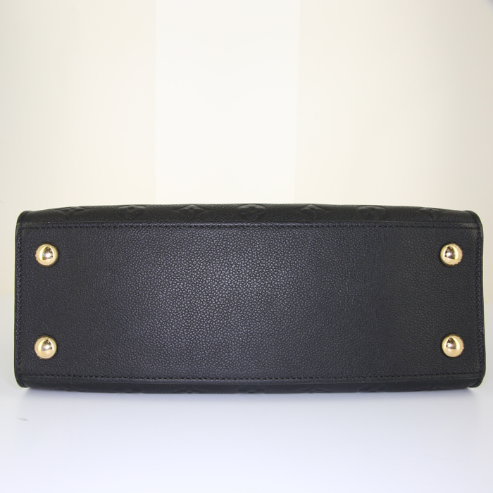 Bolso de mano Louis Vuitton City Steamer en cuero monogram huella negro - Detail D5
