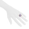 Mauboussin Tellement subtile pour toi ring in white gold,  amethyst and sapphires and in Rose de France amethyst - Detail D1 thumbnail