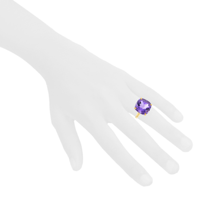 Tiffany & Co Sparklers ring in yellow gold and amethyst - Detail D1