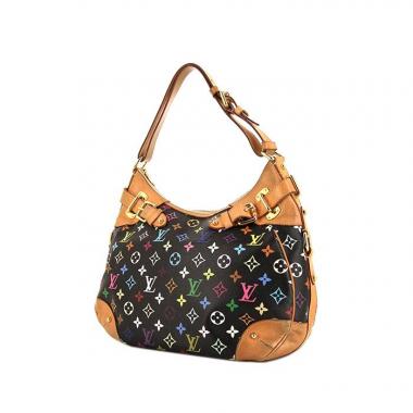 Borsa Louis Vuitton Greta in tela monogram multicolore e nera e pelle naturale