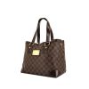 Bolso para llevar al hombro Louis Vuitton Hampstead en lona a cuadros ébano y cuero marrón chocolate - 00pp thumbnail