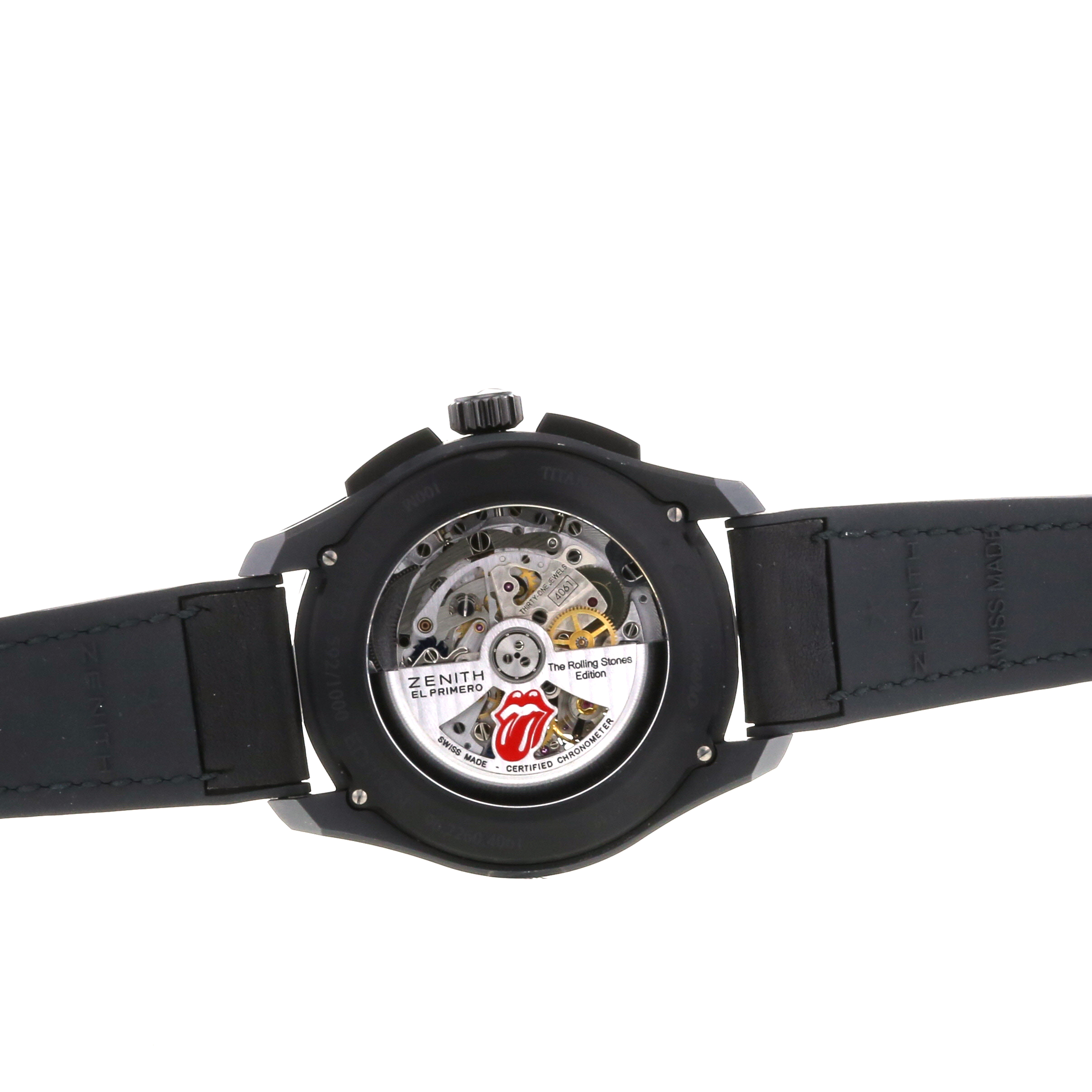Montre Zenith El Primero Edition limitée "Rolling Stones" en titane Vers  2016 - Detail D2