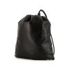 Balenciaga Drawstring backpack in black leather - 00pp thumbnail