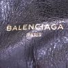Balenciaga Drawstring backpack in black leather - Detail D3 thumbnail