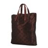 Shopping bag Louis Vuitton in tessuto monogram marrone e pelle marrone - 00pp thumbnail