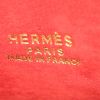 Borsa a tracolla Hermes Bolide modello grande in twill di seta multicolore rossa verde e gialla e pelle di vitello doblis rosso - Detail D4 thumbnail
