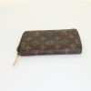 Portafogli Louis Vuitton Zippy in tela monogram cerata marrone - Detail D5 thumbnail