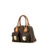 Louis Vuitton Manhattan small model handbag in brown monogram canvas and natural leather - 00pp thumbnail