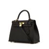 Hermes Kelly 28 cm handbag in black epsom leather - 00pp thumbnail