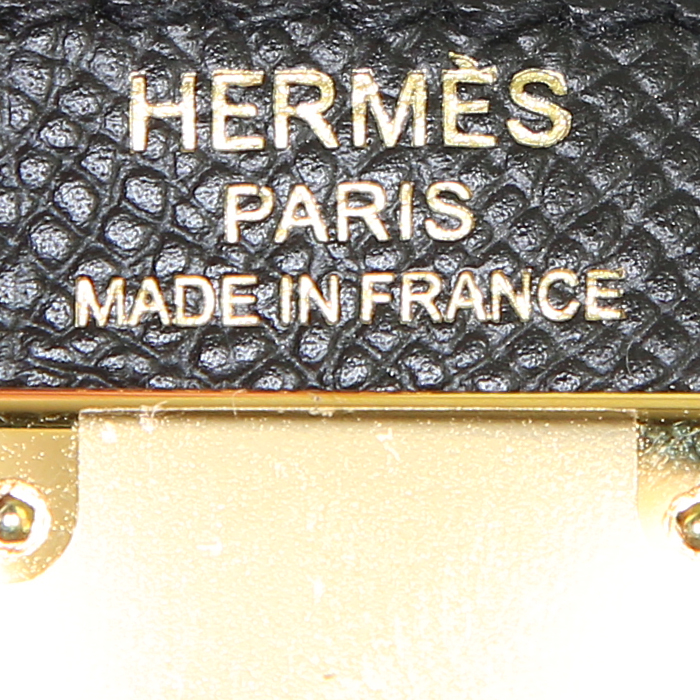Borsa Hermes Kelly 28 cm in pelle Epsom nera - Detail D5