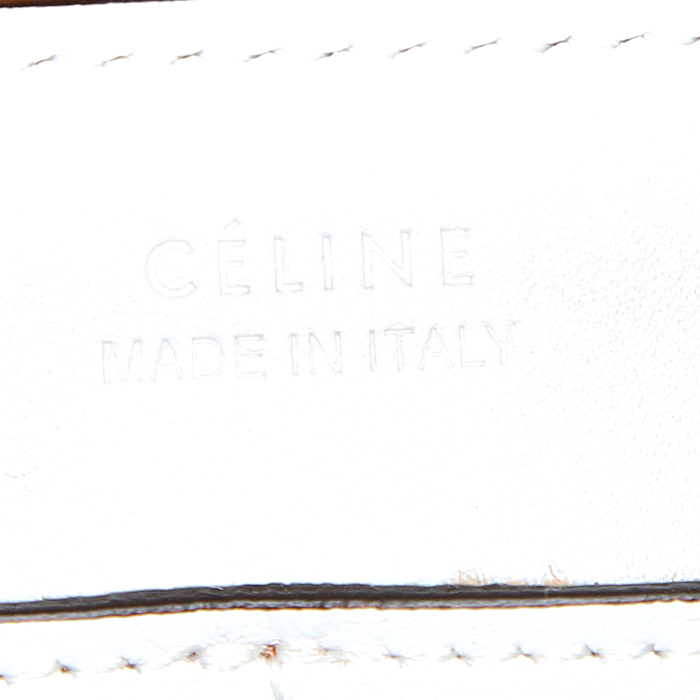 Borsa Celine in pelle marrone e pelle bianca - Detail D4