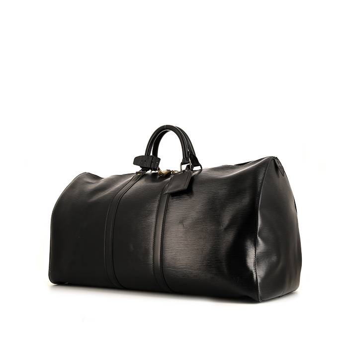 Louis Vuitton Keepall 55 cm travel bag in black epi leather
