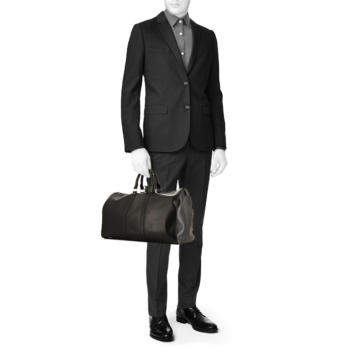 Borsa da viaggio Louis Vuitton Keepall 45 in pelle Epi nera - Detail D1