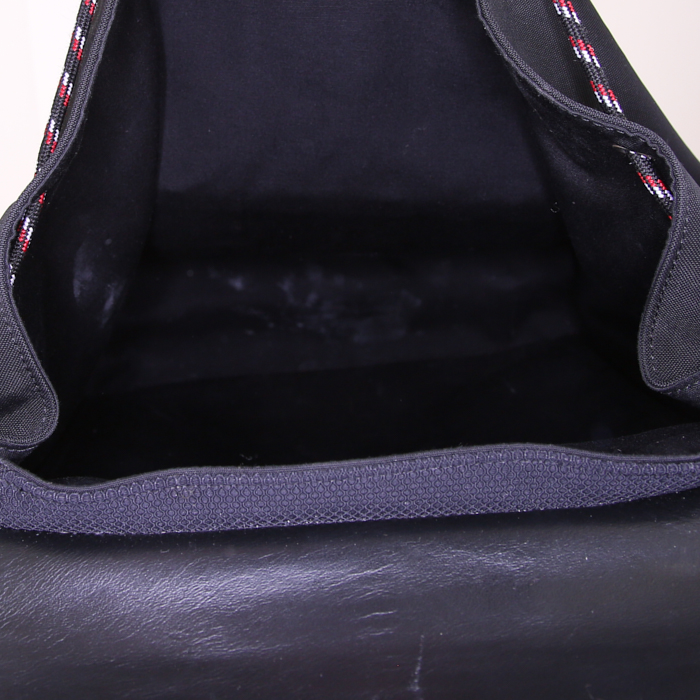 Mochila Dior en lona y cuero negro - Detail D2