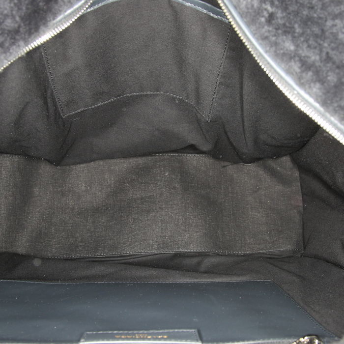 Bolso Cabás Balenciaga Bazar shopper en piel sintética negra y cuero negro - Detail D2