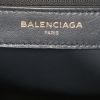 Balenciaga Bazar shopper shopping bag in black synthetic furr and black leather - Detail D3 thumbnail