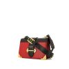Prada Cahier shoulder bag in red and black bicolor leather - 00pp thumbnail