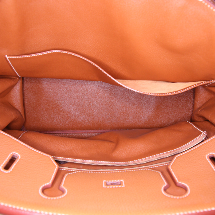 Borsa Hermes Birkin 40 cm in pelle togo gold - Detail D2