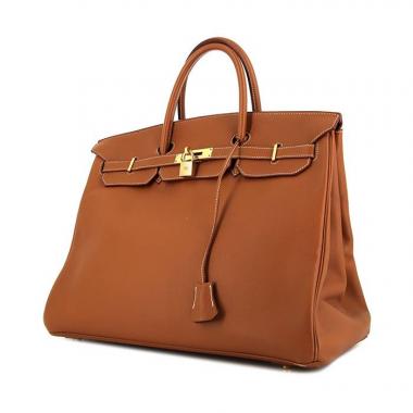 Hermes Birkin 40 cm handbag in gold togo leather