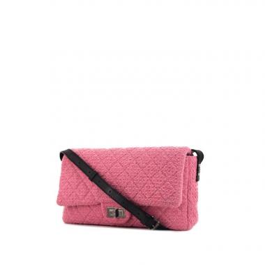 Bolso para llevar al hombro 2.55 en lona acolchada rosa