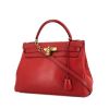 Hermes Kelly 32 cm handbag in red Courchevel leather - 00pp thumbnail