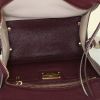 Bolso de mano Salvatore Ferragamo en cuero granulado violeta y cuero beige - Detail D3 thumbnail