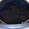 Prada shoulder bag in blue grained leather - Detail D3 thumbnail