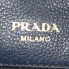 Prada shoulder bag in blue grained leather - Detail D4 thumbnail