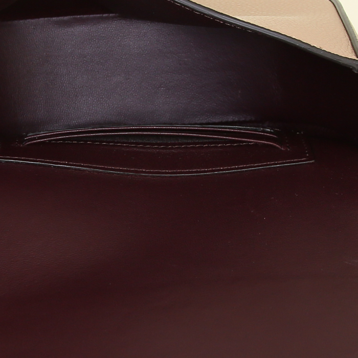 Sac bandoulière Mulberry Darley en cuir grainé beige - Detail D2