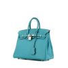 Hermes Birkin 25 cm handbag in blue Swift leather - 00pp thumbnail